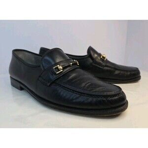 Church's Capri Mens Black Leather Horsebit Loafers 9.5 F Handmade in Italy EUC